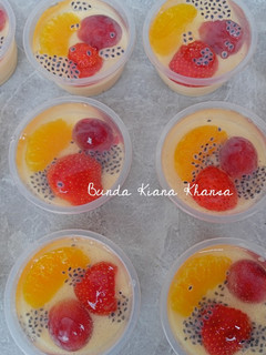 Foto resep Puding susu buah