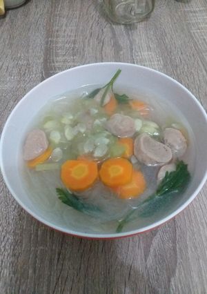 Foto resep Sayur oyong bakso