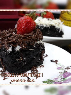 Foto resep Eggless Chocolate Cake (no mixer)