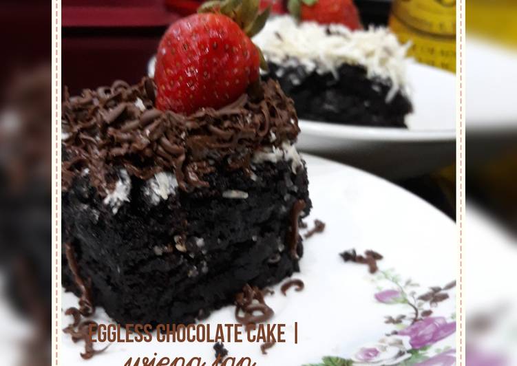 Resep Eggless Chocolate Cake (no mixer) Anti Gagal