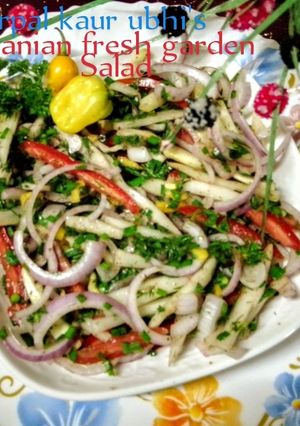 A picture of Tanzanian fresh garden salad 🥗.