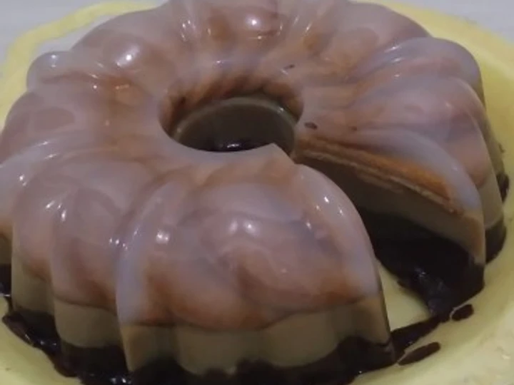Cara Gampang Membikin Resep Puding marrie lapis kopi yang Menggugah Selera Anti Ribet, Mantap Sekali