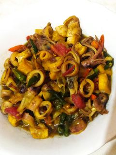Foto resep Tumis cumi asin cabe ijo