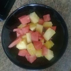 A picture of Water melon and pineapples#authormarathon.