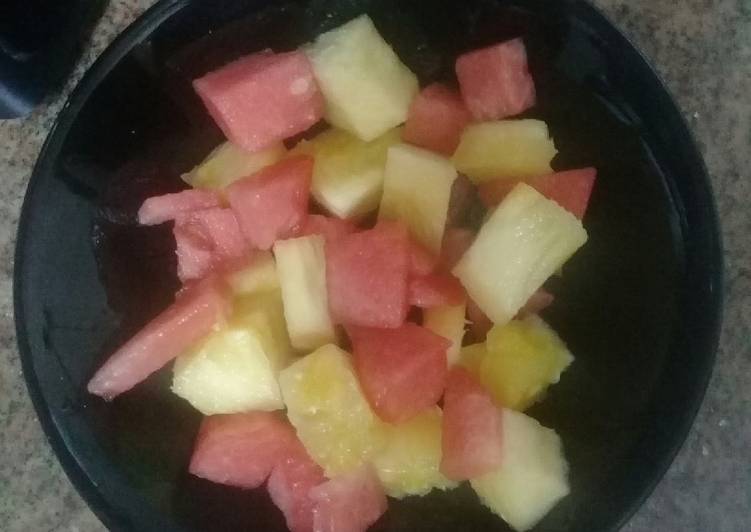 How to Prepare Quick Water melon and pineapples#authormarathon