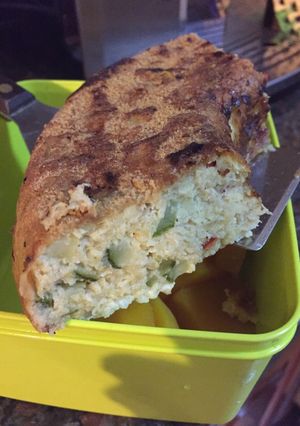 Una foto de Budín de merluza y zapallitos