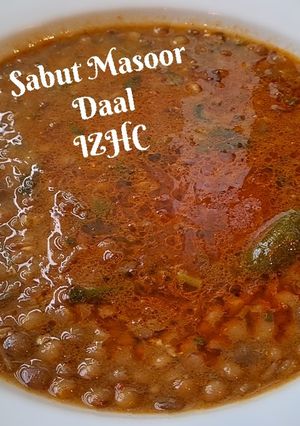 A picture of 🍲 SABUT MASOOR DAAL🍲 (whole brown lentil).