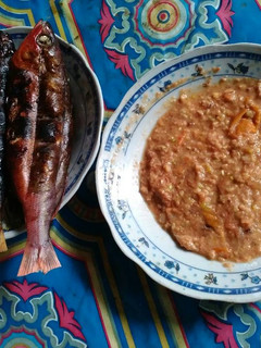 Foto resep Sambel Kacang ikan Bakar