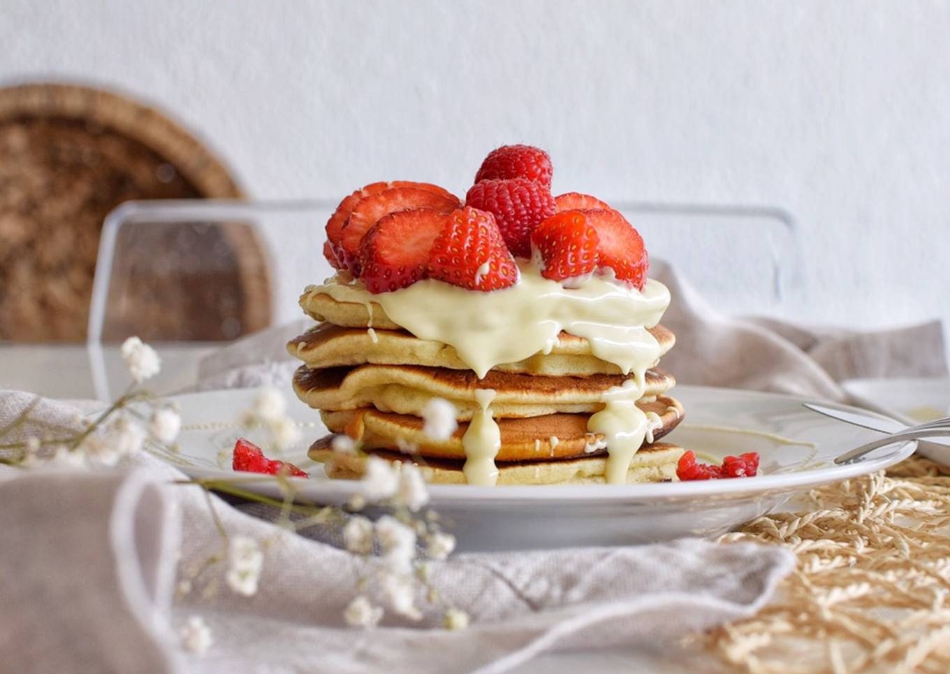 Tortitas americanas o pancakes (Preparación Ultra Rápida) | Con Miel y Frutas |DarixLAB