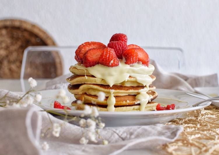 Tortitas americanas o pancakes (Preparación Ultra Rápida) | Con Miel y Frutas |DarixLAB