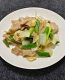 蔥爆霜降豬肉片(簡單料理）