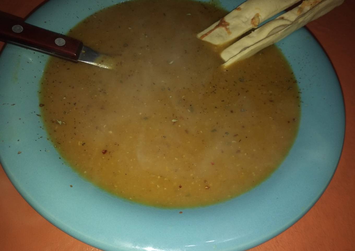 Sopa crema de lentejas