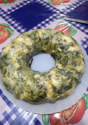 Una foto de Budín de acelga y queso