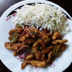 A picture of Orange Panda Chicken#theme challenge.