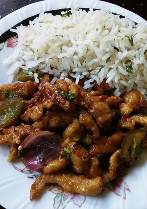 A picture of Orange Panda Chicken#theme challenge.