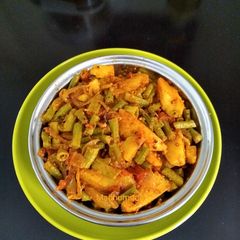 A picture of Long Beans Mustard Paste Curry (Barbati Chadchadi).