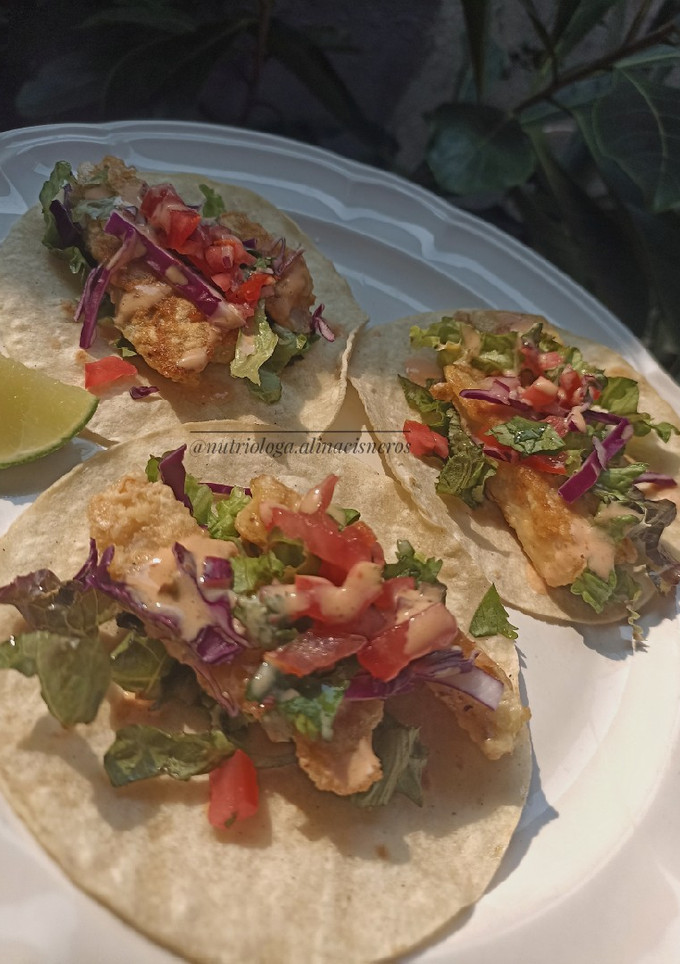 Una foto de Tacos de pescado capeado
