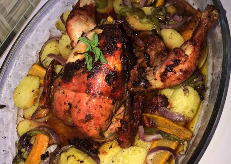 Easiest Way to Cook Yummy Grilled chicken with potatoes and carrots This is A Recipe That Has Been Tested  From Homemade !!