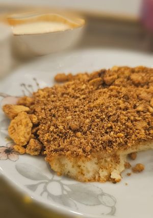 صورة لوصفة كيكة بطبقة كرنشي الديجستيف 🍰