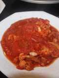 Coliflor con gambas