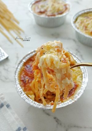 Foto resep 568. Baked Spaghetti / Spaghetti Brulee
