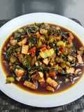 Tumis sayur asin tahu