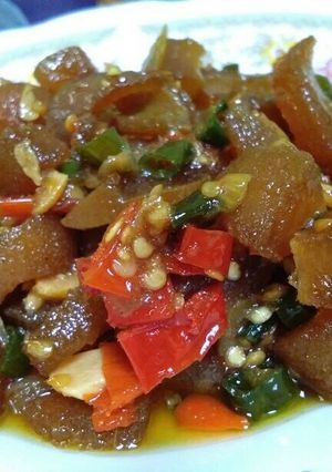 Foto resep Oseng kikil pedas