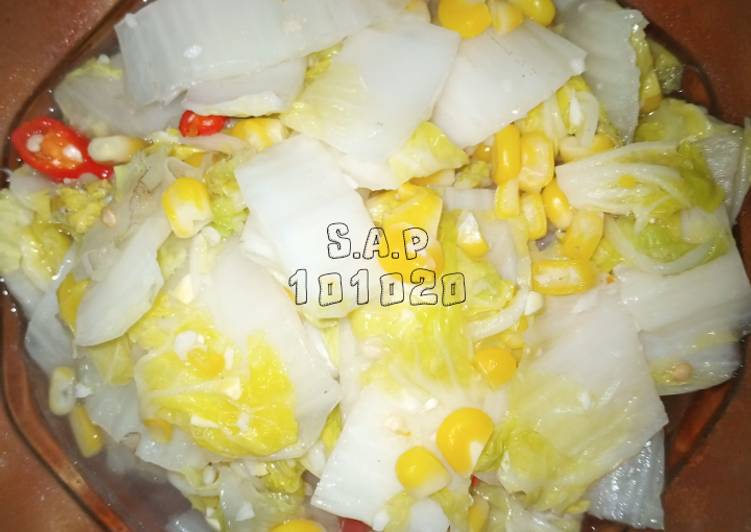 Tumis Sawi Putih Jagung