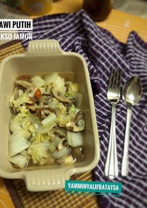 Foto resep Sawi Putih Bakso Jamur