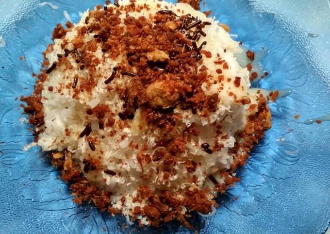 Cara Gampang Menyiapkan Ketan susu, keju, abon magic com Anti Gagal