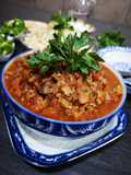 بندورة 🍅 مع لحمة وبصلة