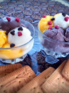 عکسی از دستور بستنی سنتی خانگی (بستنی سه رنگ)