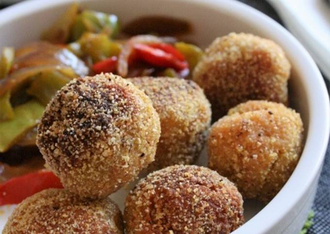 Boulettes lentilles corail-quinoa, bio sans gluten, sans oeufs, sans lait