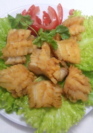 Hình của món Cá lóc phi lê chiên giòn.