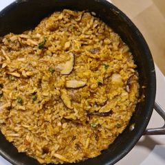 Mushroom risotto A picture of Mushroom risotto.