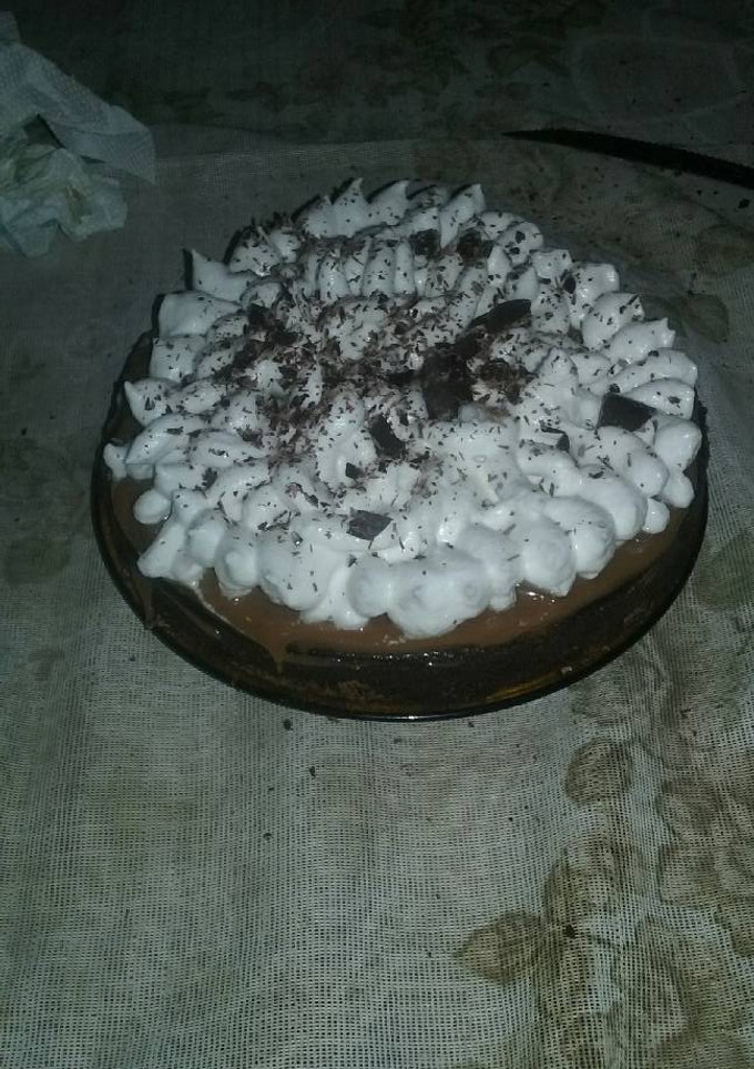 Una foto de Torta Brownie con dulce de leche y merengue italiano