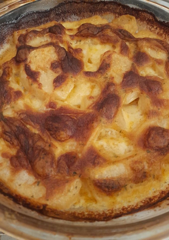 Una foto de Papas a la crema