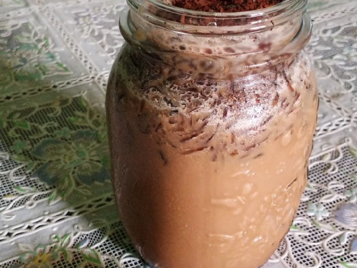 Langkah Gampang Menyiapkan Resep Es capuchino cincau yang Uenak Anti Ribet, Lezat