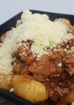 Una foto de Ñoquis de calabaza