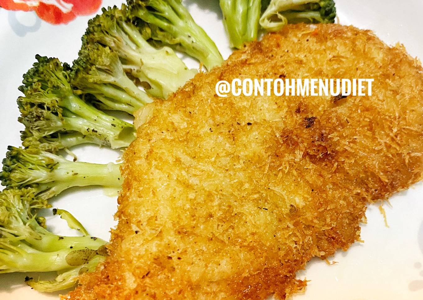 Almond chicken katsu tanpa tepung panir diet tepung katsu sultan