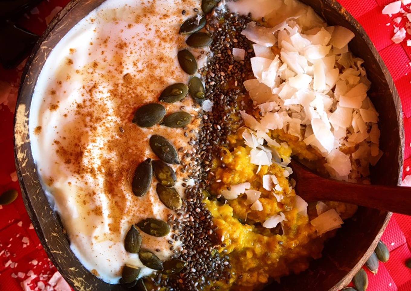 Porridge cúrcuma latte