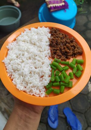 Foto resep MPASI 22MO BIRRU: NASI CAMPUR + SEMUR DAGING AYAM GILING
