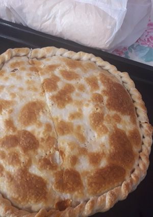 Una foto de Tarta de jamón y queso