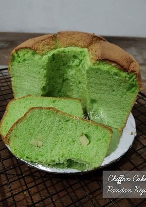 Foto resep Chiffon Cake Pandan Keju | Oven Tangkring