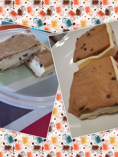 Una foto de Sándwich helado galletas chocolate chip cookies