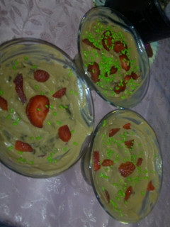 Una foto de Postre con mousse de dulce de leche