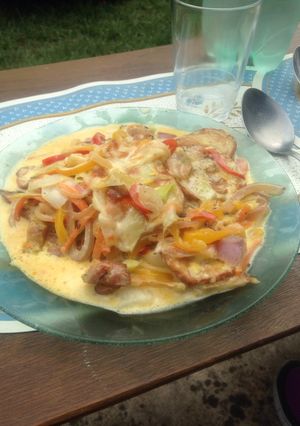 Una foto de Papas a la crema