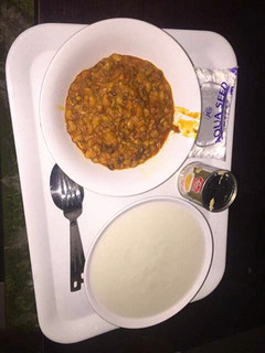 A picture of Porriage beans and pap.