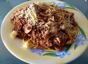 Una foto de Vermicelli Bolognesa