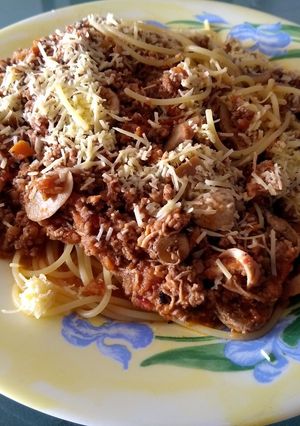 Una foto de Vermicelli Bolognesa